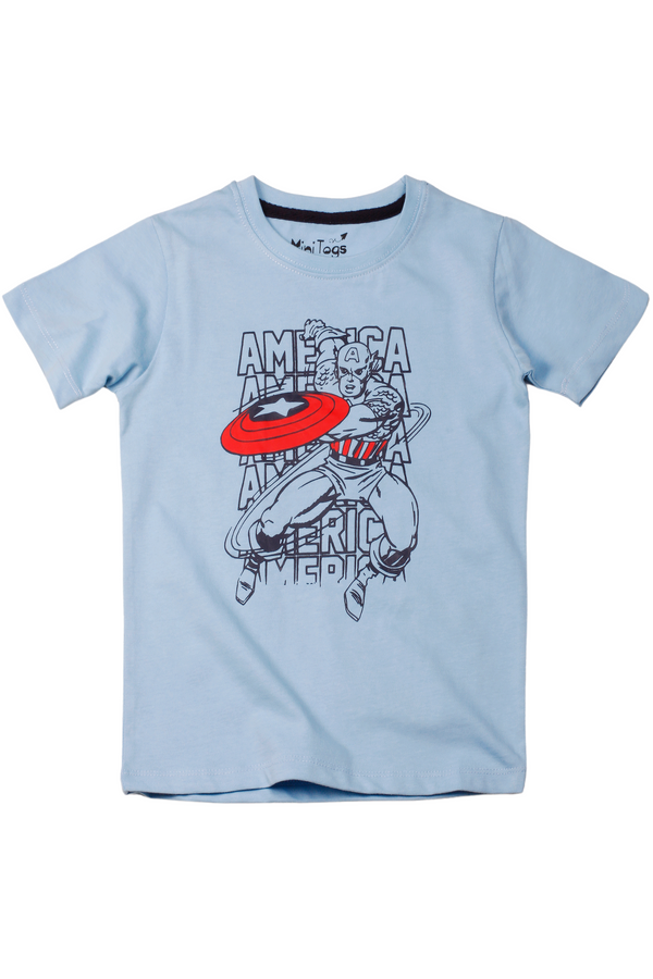 Sky Blue Captain America T-Shirt