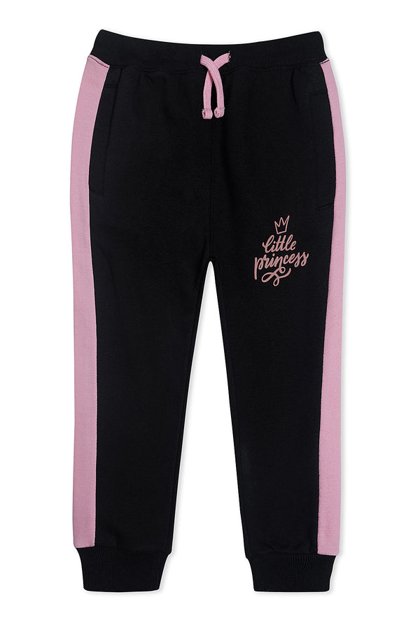 Navy Blue & Pink Little Princess Trousers